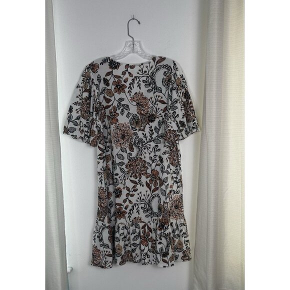 Lilly Pulitzer Amesbury Dress Color Coconut Take Meowt Brown Tan White Large - Picture 16 of 16